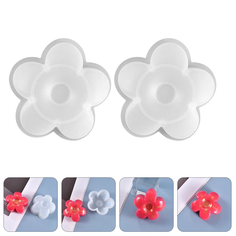 

2pcs Crystal Epoxy Mold Silicone Flower Soap Molds Reusable Casting Decorative Diy Decoration Craft Desktop Resin Molds For