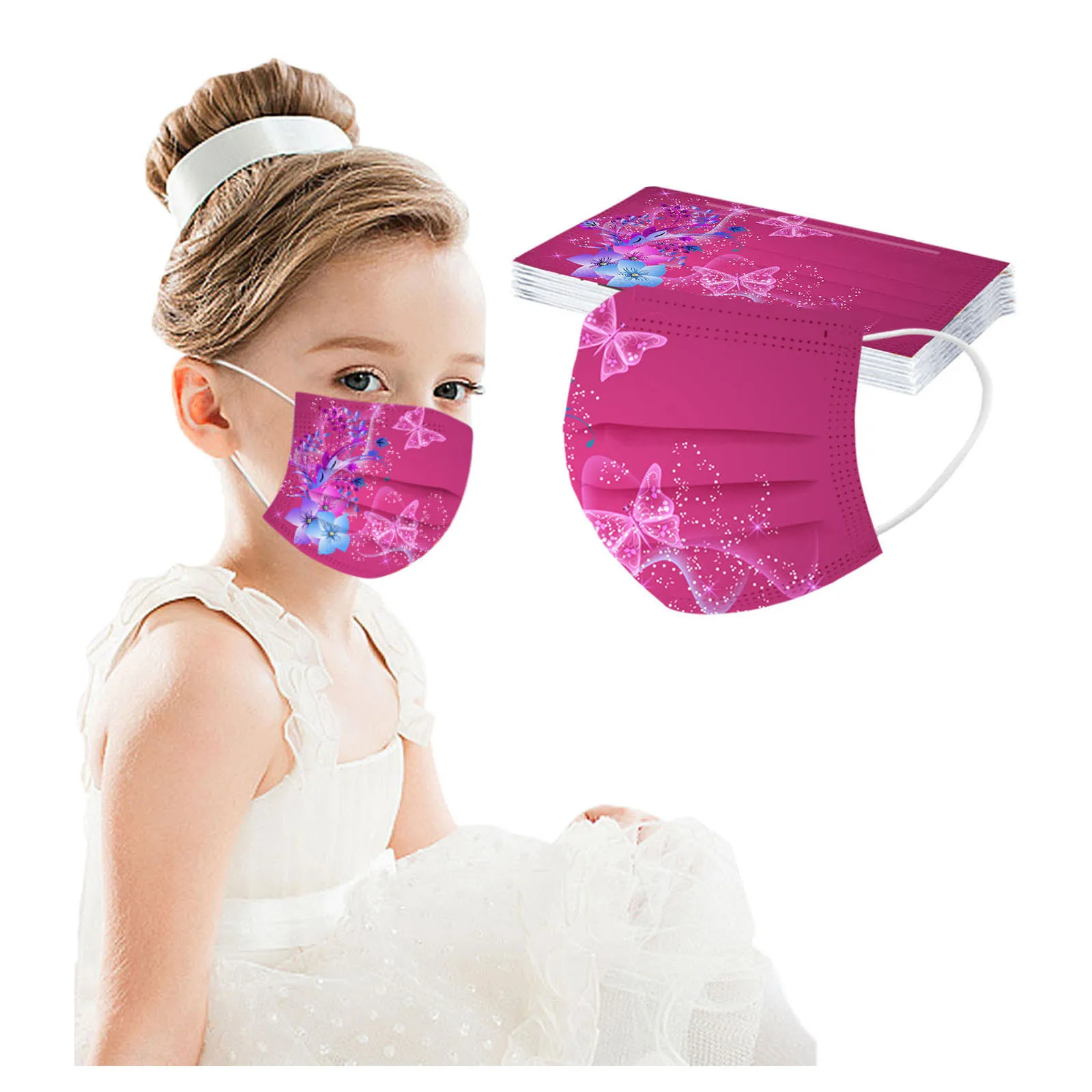 أقنعة الأطفال الملونة كوكب طباعة أقنعة المتاح 50 جهاز كمبيوتر شخصى مختلطة اليومية الكرتون لوازم الديكور الواقية في الهواء الطلق #3