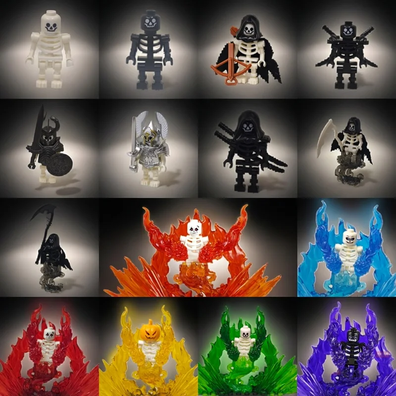 Halloween Skeleton Army Mini Doll MOC Building Blocks DIY Assembled Building Blocks Character Doll