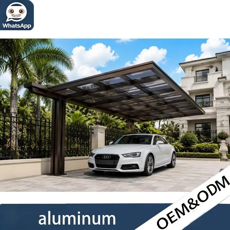Single Side Wall Mounted Aluminum Shelter Polycarbonate Rainproof Sunshade Carport For Residential Villa Courtyard Outdoor