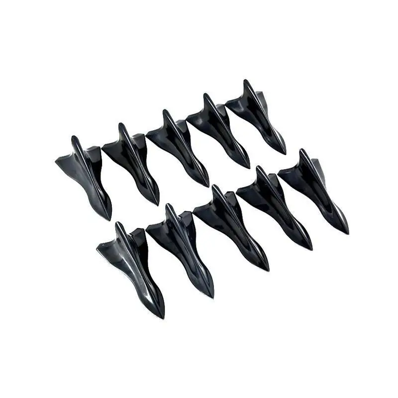 Universal Carbon Fiber Shark Fin Roof Spoiler Black Car Top Antenna Cover Decoration Adhesive Styling Accessory for Most Cars