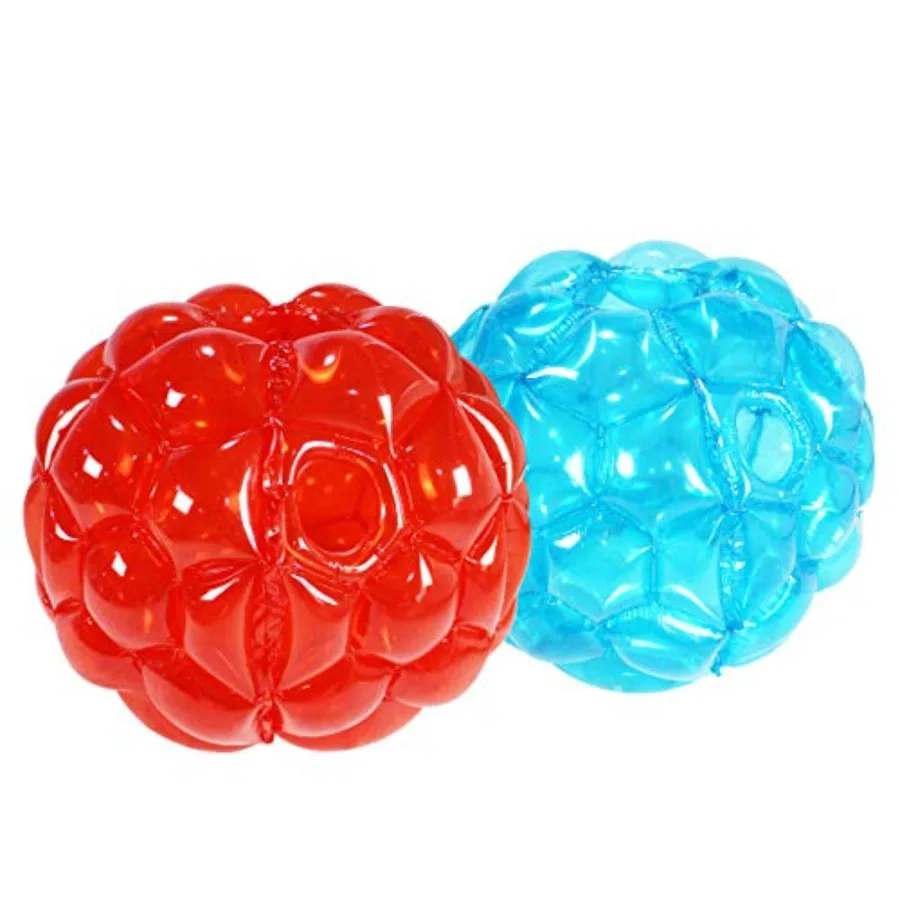 Outdoor team gaming play sumo balls for kids PVC inflatable blue and red 36 inch diameter durable and bouncy