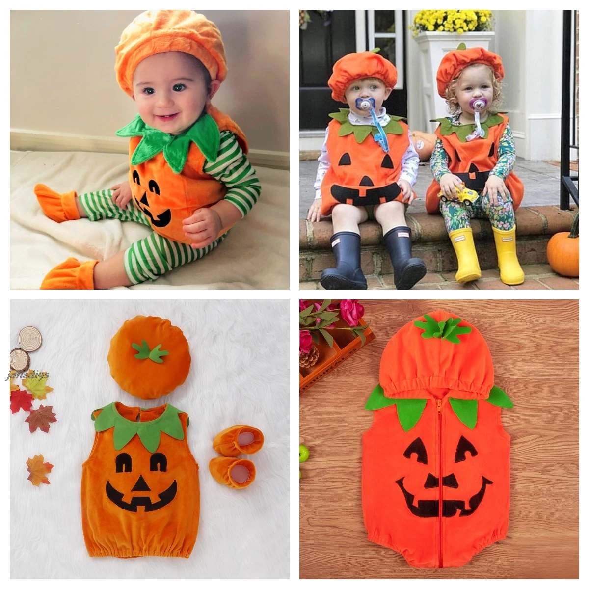 Baby Costume Kids Pumpkin Romper With Hat Boys Girls Cosplay One-Piece Infant Summer Casual Halloween Jumpsuit 0-5 Years 2024