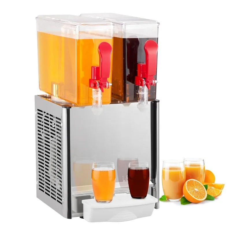 Christmas.Commercial Beverage Dispenser, Towallmark 2 Tanks 5.28 Gallon 20L Commercial Juice Dispenser, 10 Liter Per Tank