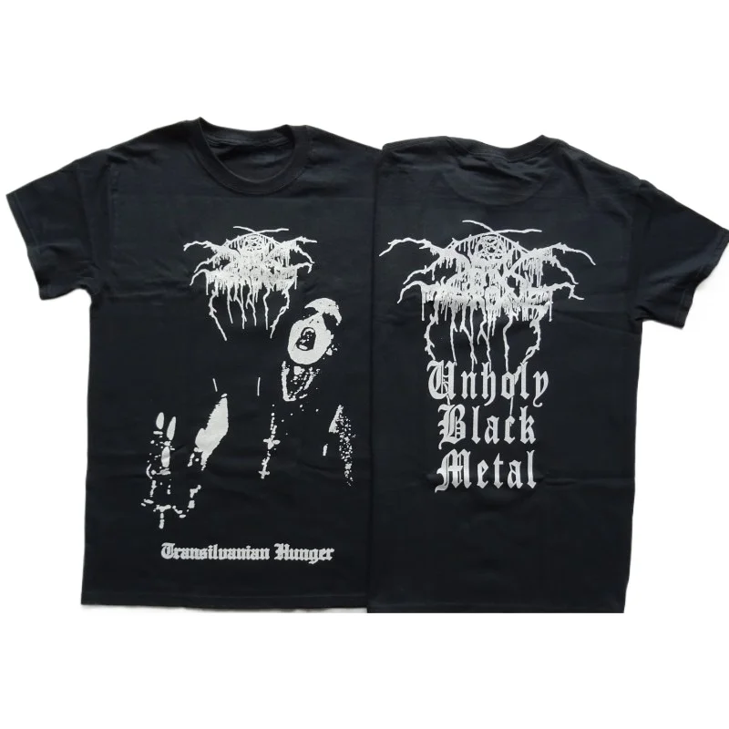 

Мужская футболка Darkthrone Transilvanian Hunger, хлопковая футболка с короткими рукавами, топы в стиле ретро с металлической лентой, брендовая футболка Y2k, мужская и женская одежда