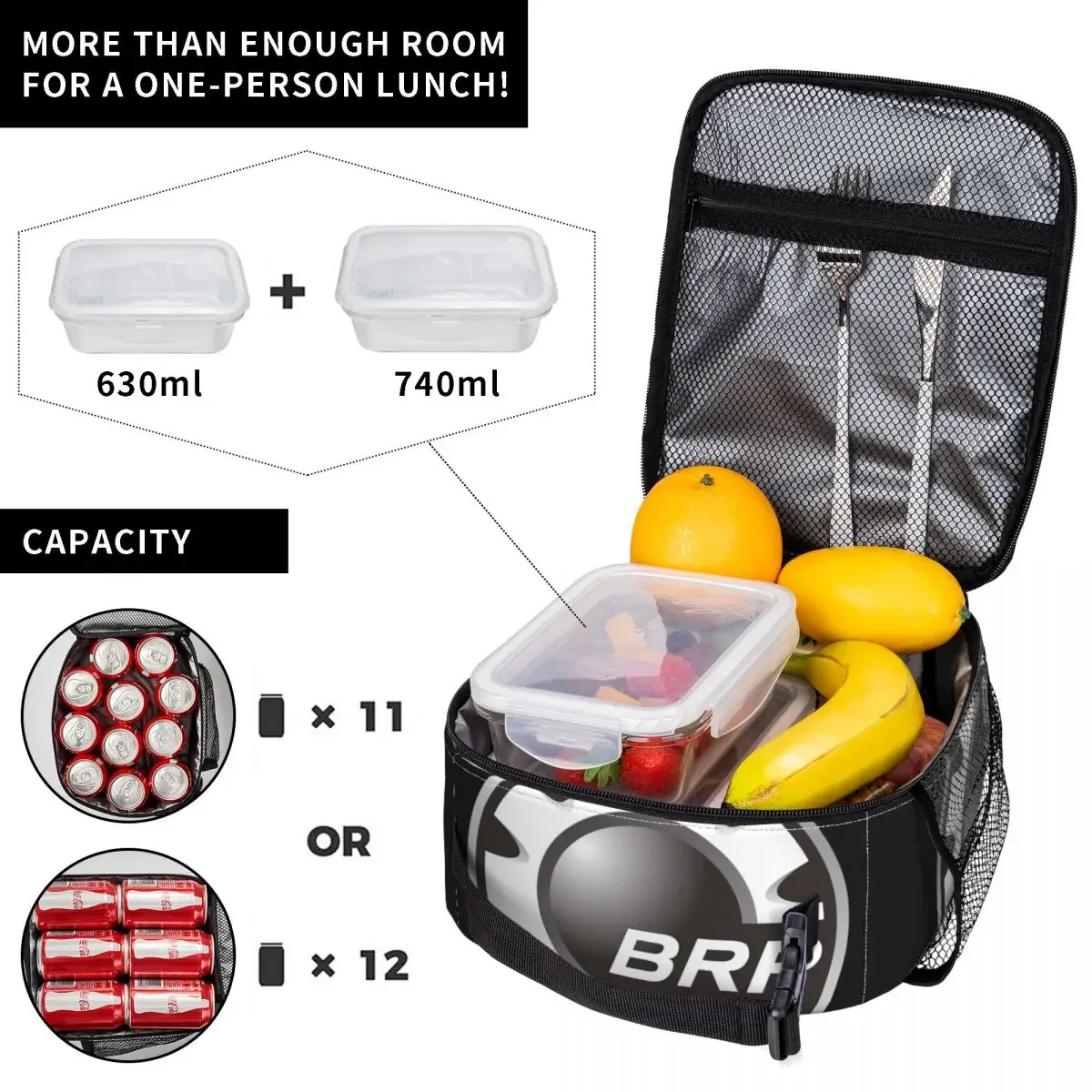 BRP Can-Am Print Thermal Insulated Lunch Bag Women Motorcycle Portable Lunch Container Work School Travel Multifunction Food Box