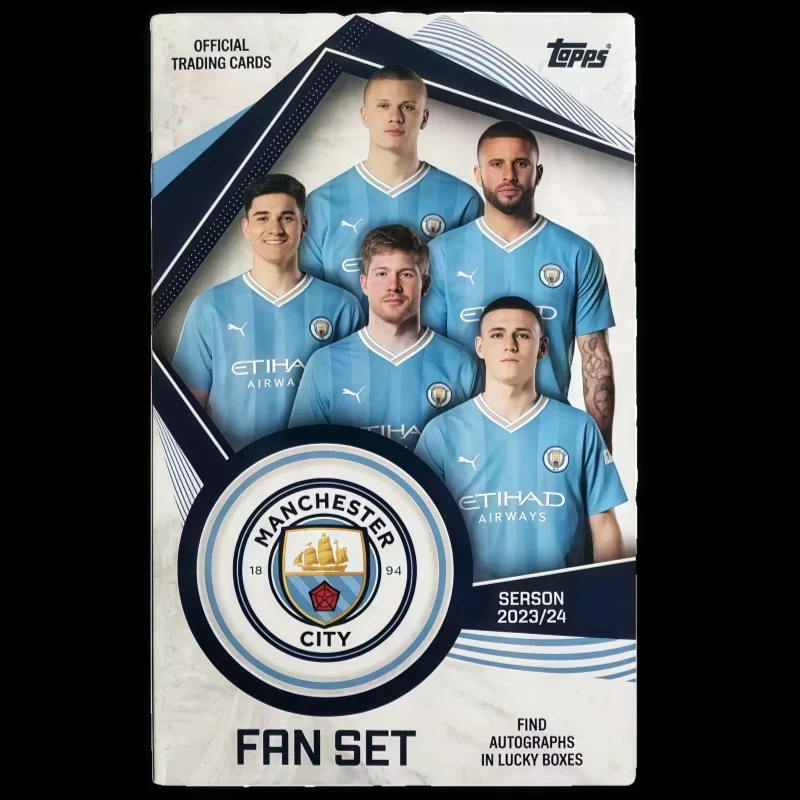 

Topps 23-24 Football Trading Cards Manchester City Fan Set Haaland Collectible Cards For Football Club Fans Enthusiast
