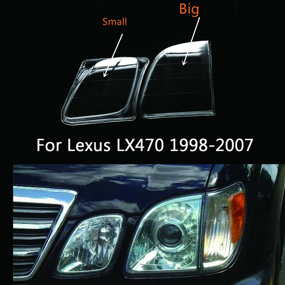 

For Lexus LX470 1998-2007 Car Front Headlight Cover Headlamp Lampshade Lampcover Head Lamp light Covers glass Lens Shell Caps