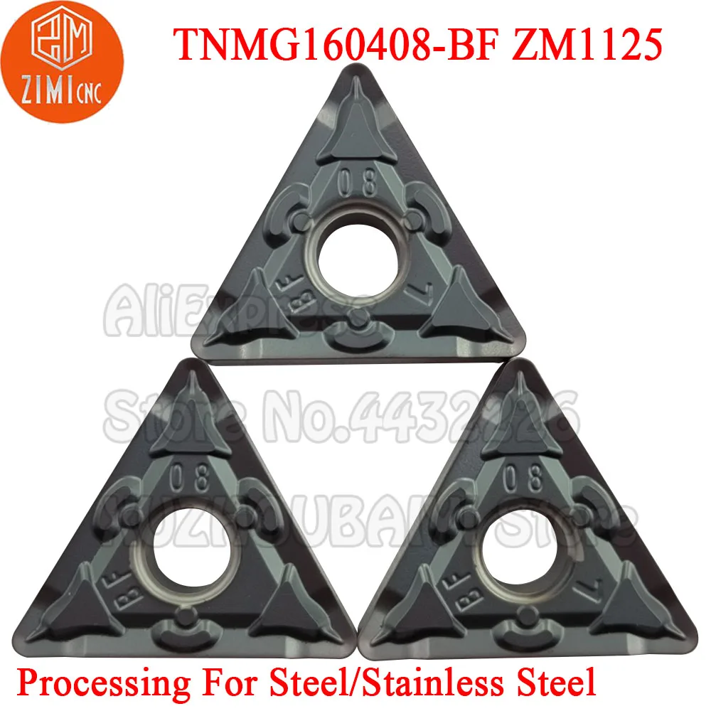 10 قطعة TNMG160408-BF ZM1125 TNMG160408 BF ZM1125 TNMG 160408 كربيد إدراج تحول أدوات القاطع مخرطة شفرة لالفولاذ المقاوم للصدأ