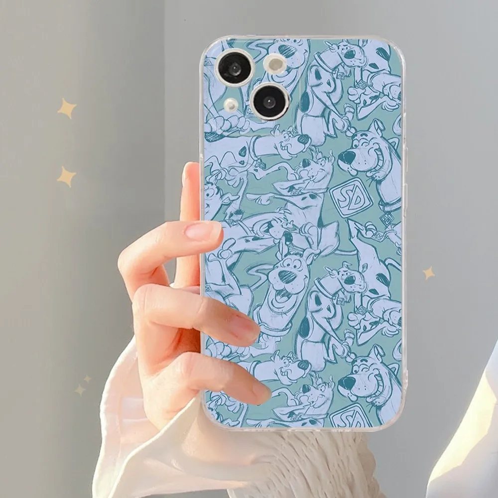 Cute cartoon anime dog Cushion Cover Silicone Soft for iphone 15 14 13 12 11 Pro Mini XS MAX 8 7 6 Plus X XS XR Cover