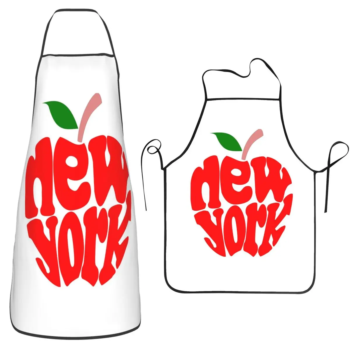 Delantal con tipografía de Big Apple New York Bold City para amantes de Nueva York, delantal de cocina sin mangas para chef, delantal de limpieza de cocina