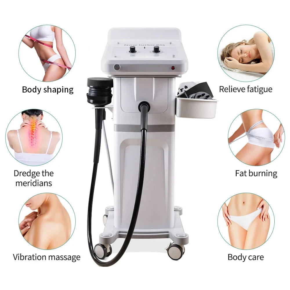 G8 Vacuum Heating Turbo High Frequency Vibrating Body Massager Weight Reduce Slimming Machine Used Loss Body with Trolley Stand