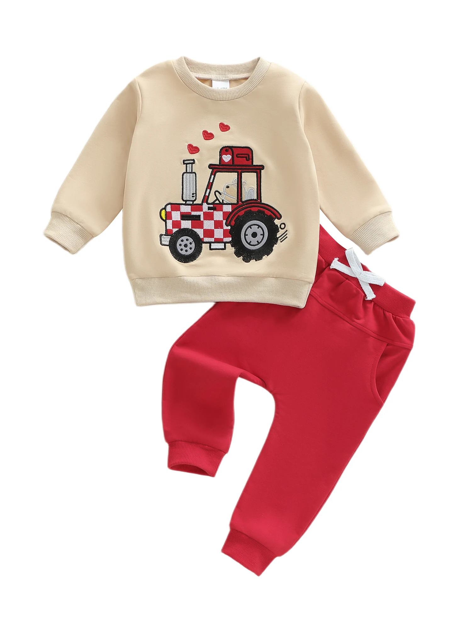 رائعتين الرضع عيد الحب فرقة القلب بالون زين هوديي والركض 2 قطعة البدلة