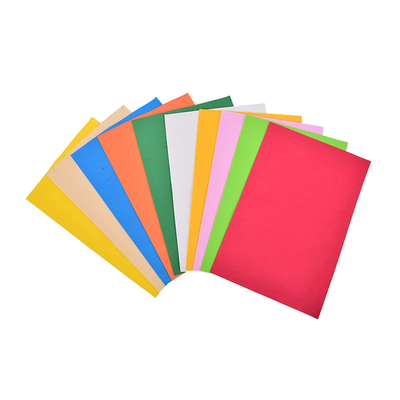 Folhas de espuma EVA para crianças, Papel artesanal, Fun Craft Gift, 260x185x2mm, 10 unidades por pacote