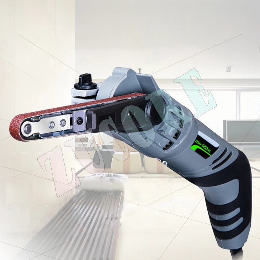 260 واط يده حزام كهربائي صغير آلة ساندر 6 سرعات الكهربائية الرملي آلة تلميع أدوات مع 3 قطعة أحزمة جلخ 220 فولت