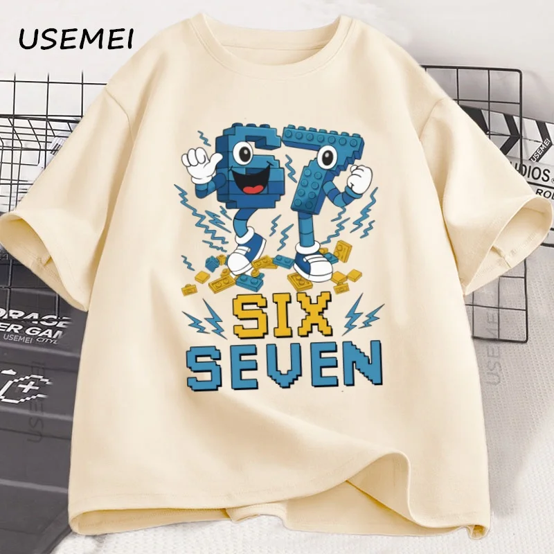 

Six Seven Steal A Brainrot T-shirt Cotton Short-sleeve 67 Printed Tshirt Funny Gen Z T Shirt Harajuku Streetwear Men Women Tees