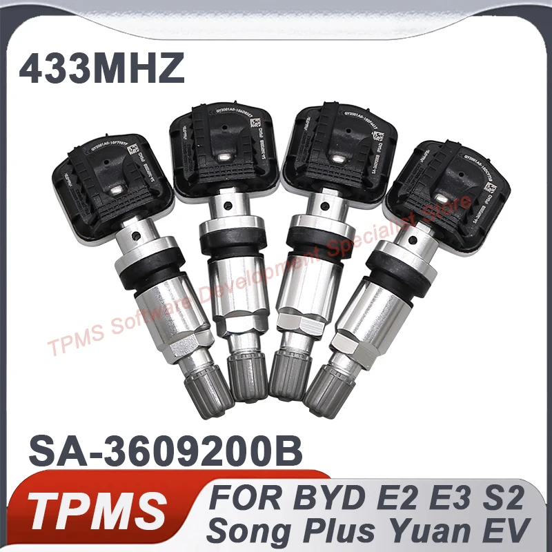 

4PCS 433MHZ TPMS Sensor Tire Pressure Monitoring Sensor For BYD E2 E3 S2 Song DM Yuan EV SA-3609200B SA3609200B
