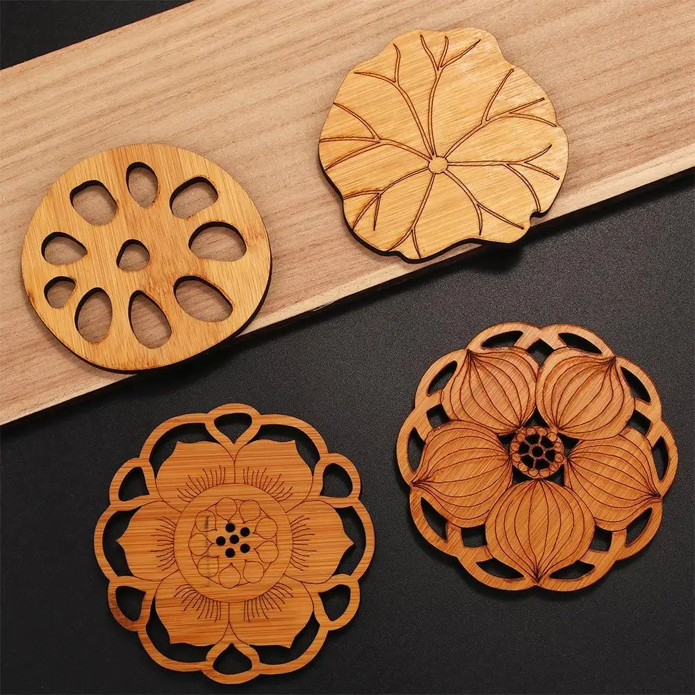 

Lotus Hollow Drink Kungfu Tea Accessories Coffee Mug Tea Cup Cup Mat Home Decoration Placemat Coaster