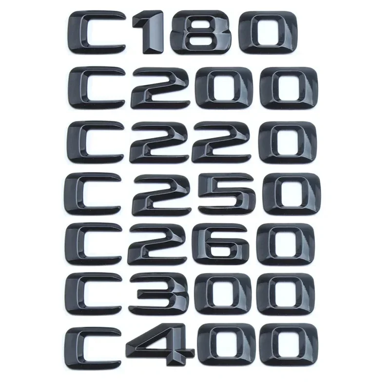 

Car Trunk Letters Stickers Emblem For Mercedes Benz C200 C220 W205 W204 W203 C260 C300 C320 C350 C400 C450 Exterior Decoration