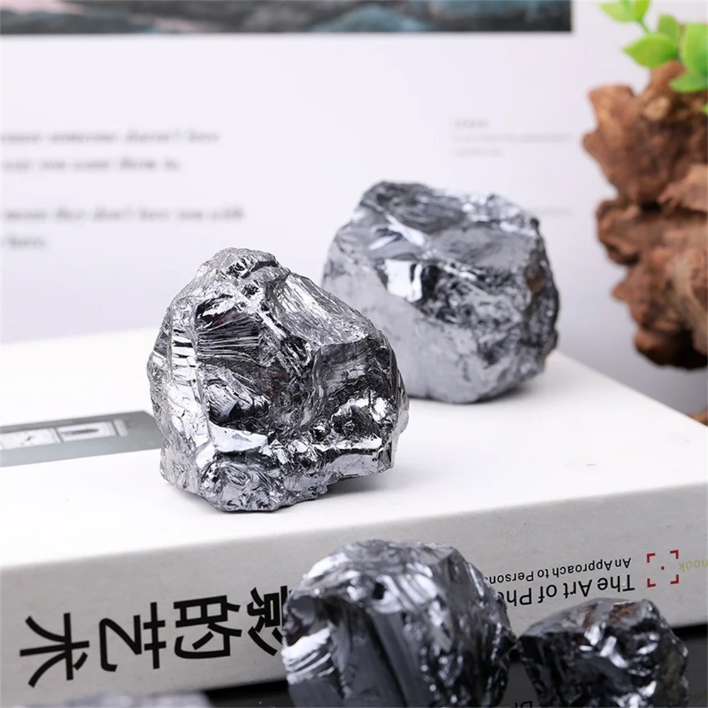 

Natural Rough Raw Terahertz Stone Energy Stones Crystal Metallic Luster Mineral Specimen Garden Aquarium Healing Reiki Energy