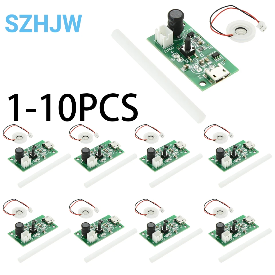 1-10 قطعة USB المرطب رذاذ وحدة 5 فولت بالموجات فوق الصوتية البخاخة مبيد عدة مع لوحة للقيادة DIY بها بنفسك ضباب صانع حاضنة مصنع