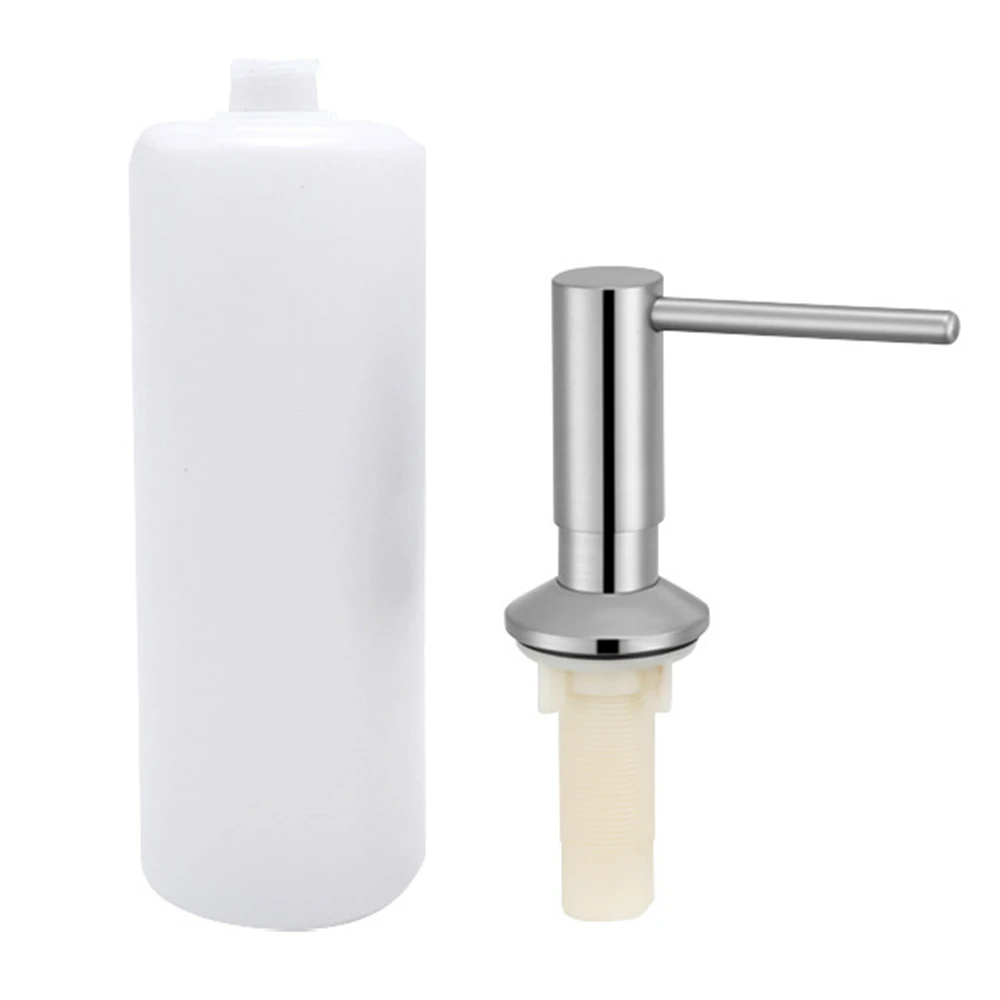 Kitchen Sink Liquid Soap Dispenser Pump Head Built-in Liquid Soap Bottle Hand Press Detergent Dispenser Bottle Black Gold