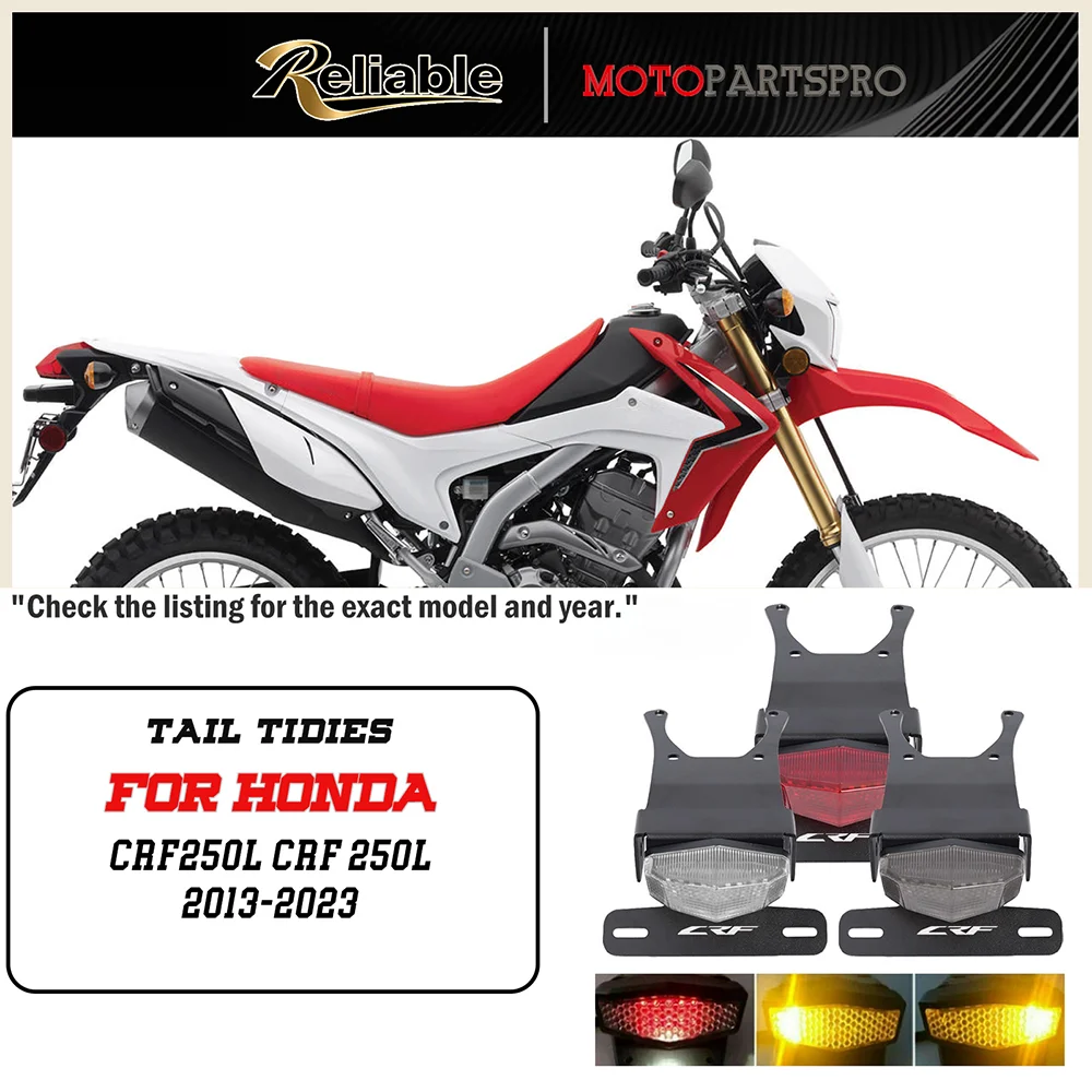 

For Honda CRF 250L/M 13-23 250L Fender Eliminator Accessories License Plate Frame Holder Tail Tidy Rally 2017-2023