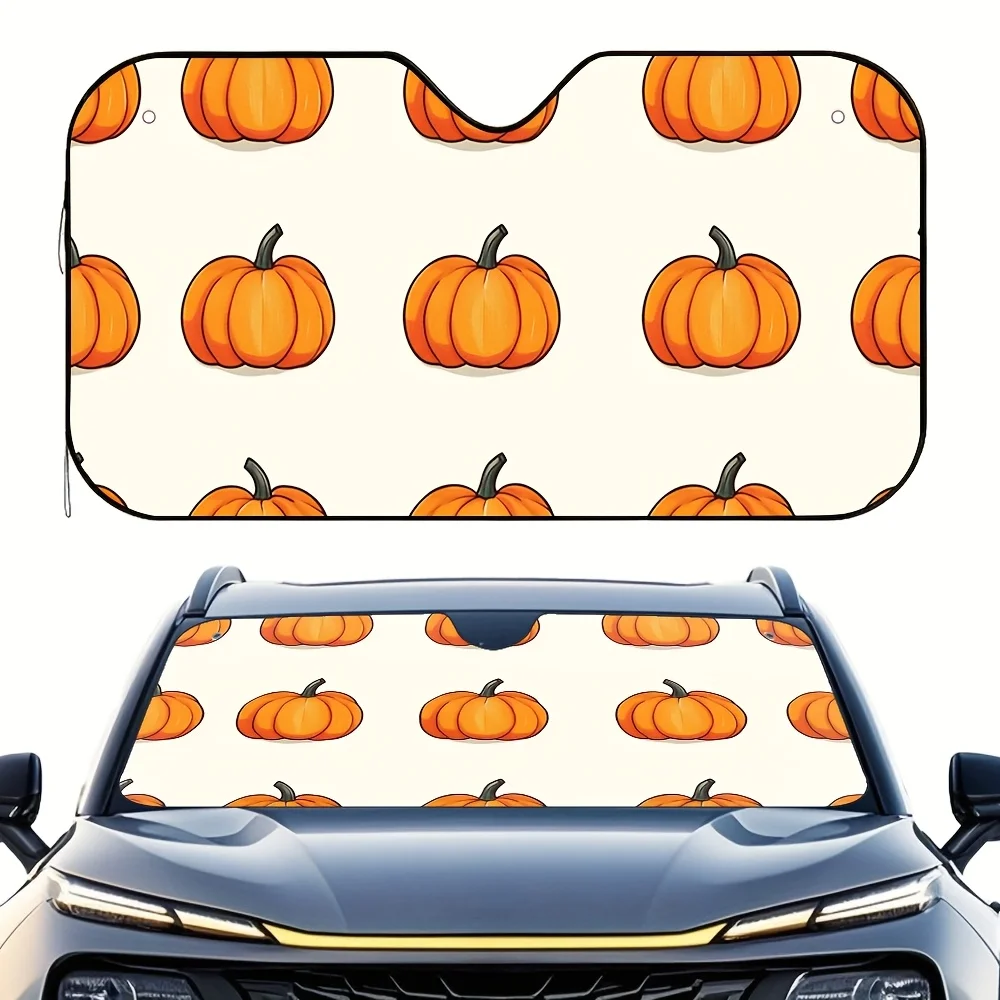 

1pc Halloween Pumpkins Car Sun Visor Gothic Sun Protection For Dark Themed Journeys Mysterious Looking Vehicle Accessory Univers