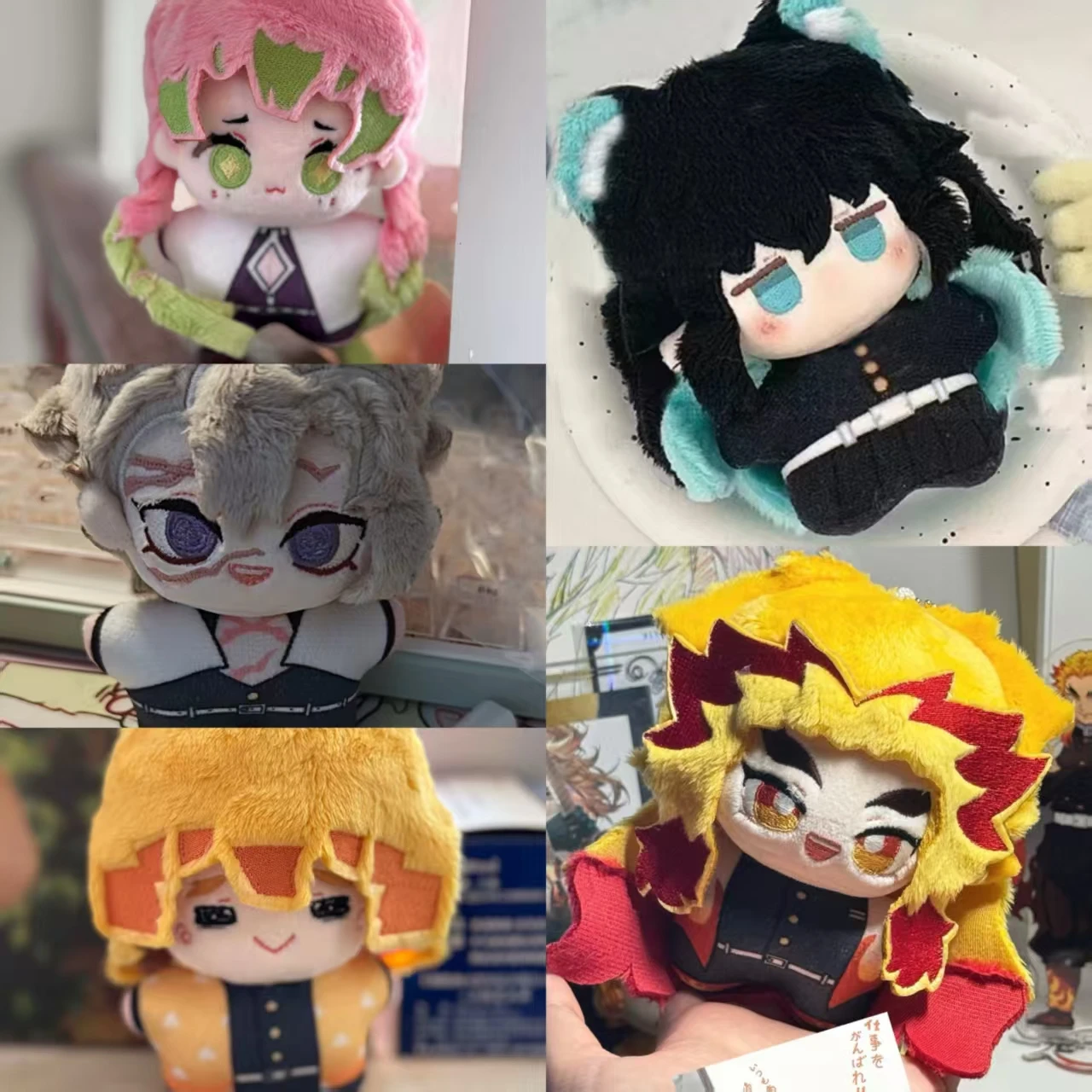 

10 см аниме роль Rengoku Kyoujurou Tokitou Muichirou Kanroji Mitsuri мягкая плюшевая хлопковая кукла кулон для тела игрушки для косплея Dango подарок