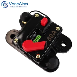 DC Fuse Circuit Breaker Auto Reset 50A 60A 80A 100A 150A 200A 250A 300A Car Boat Resettable Fuse for Audio System Car 12V-48VDC