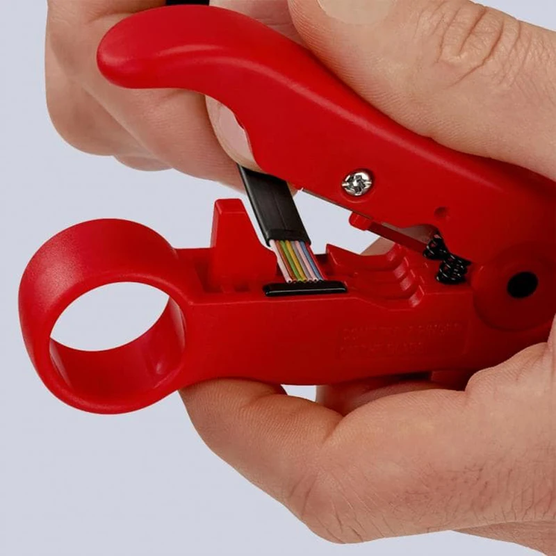 Imagem -04 - Knipex Wire Stripping Tool Lâmina Ajustável Cabo Coaxial e de Dados Fácil Operação Universal 16 60 06 sb 5