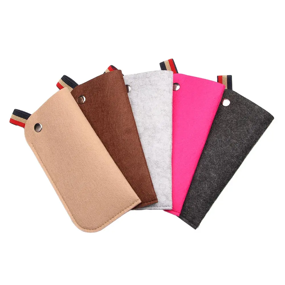 2024 New Unisex Fashion Felt Sunglasses Storage Bags For Men Women Colorful Candy Eyeglasses Box Soft Bag Accessoires