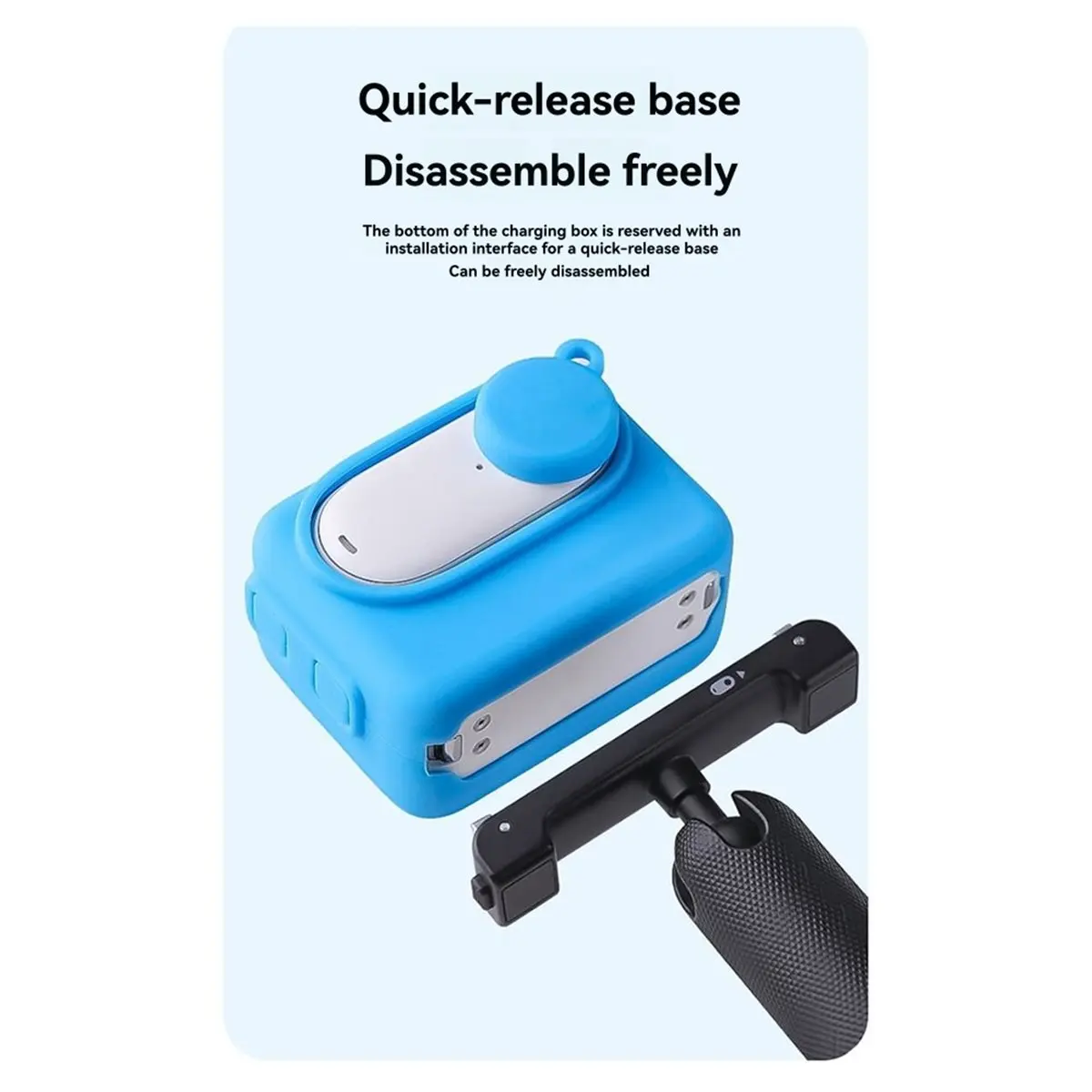 غطاء حماية لجراب السيليكون GO3/GO3S لكاميرا الإبهام GO3 ملحق حماية باللون الأزرق