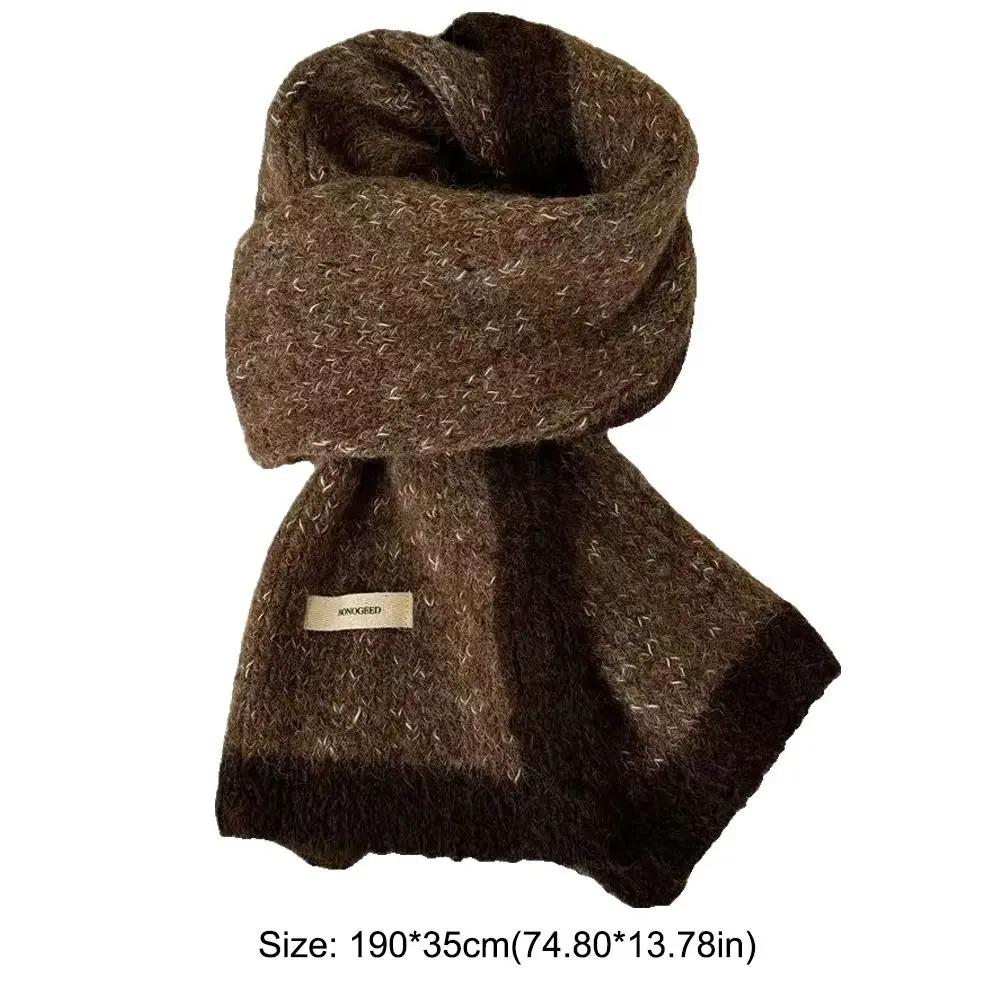 الموضة العصرية الصوف وشاح محبوك تنوعا الكورية الخريف الشتاء وشاح دافئ رشاقته الراقية الحرارية شال التفاف للنساء #6