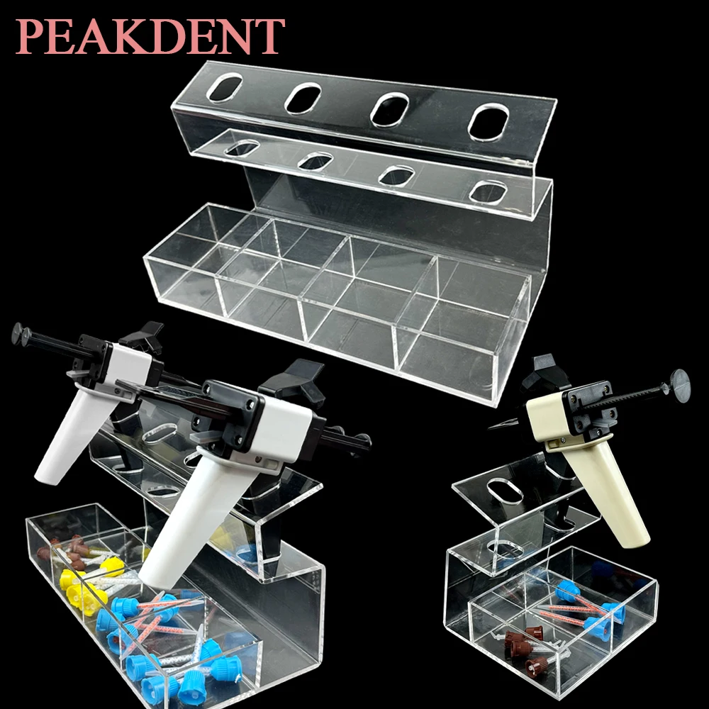 

Органайзер для смесительных насадок стоматологического оттискного пистолета (2/4 отверстия), акриловый бокс-подставка для хранения и размещения, держатель для смесительных трубок