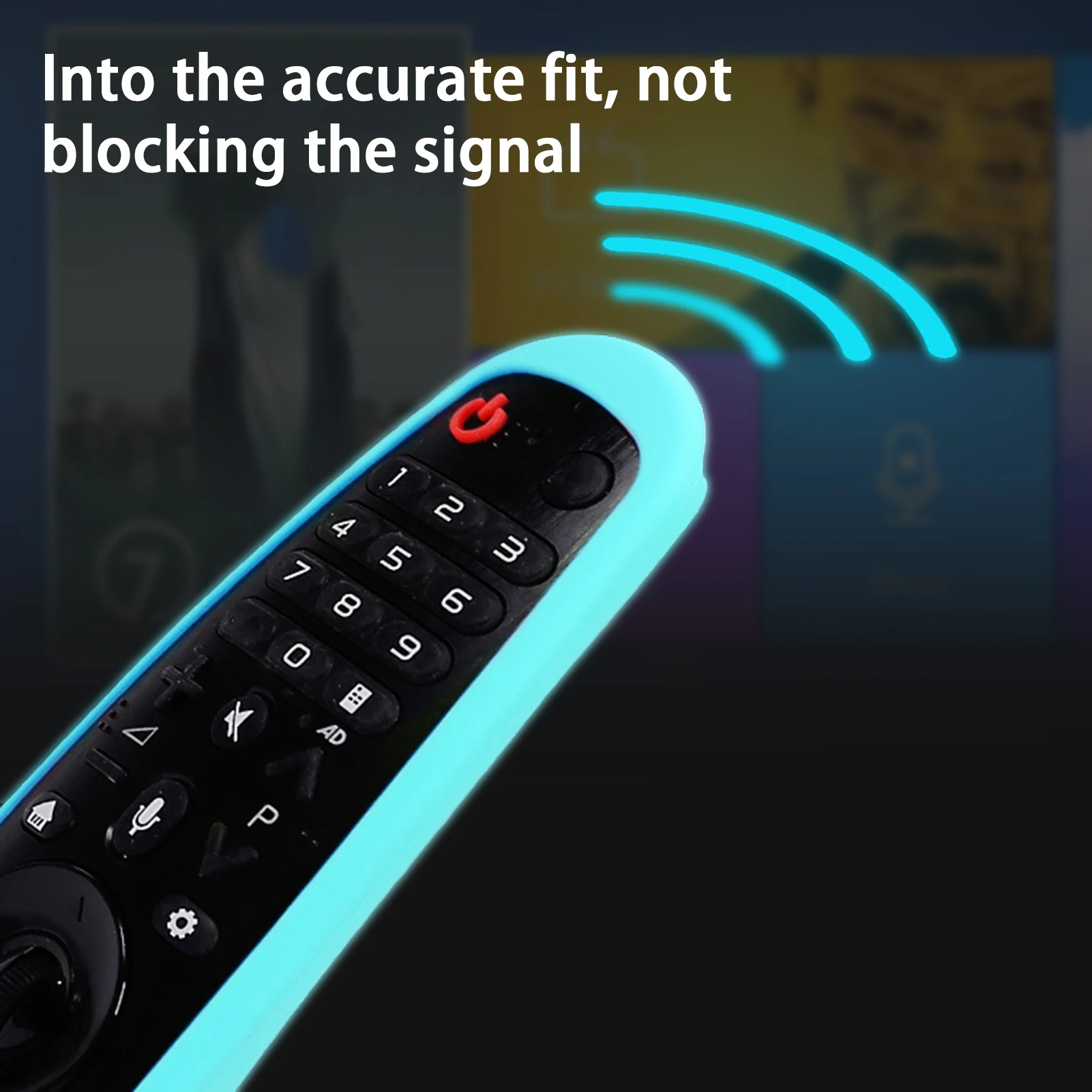 حافظة جهاز التحكم عن بعد من السيليكون الناعم لجهاز التحكم عن بعد لملحقات استبدال LG Smart TV Magic AM-MR650A