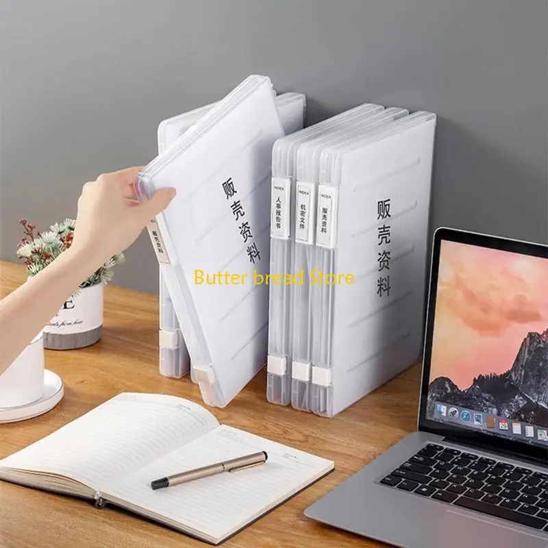 W89C File Storage Box Portable Project for Case Clear Plastic Box 12 x 9Inch Office Supplies Desk and Accessorie