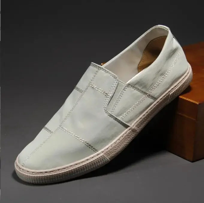 

Men Canvas Walking Slip On Lazy Shoes Casual Spring Breathable New Casual Canvas Plus Size 45
