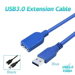 Kabel USB 3.0 A męski na żeński Przedłużacz USB Przewód 5 Gb/s do synchronizacji Transmisja danych Ładowanie 1M