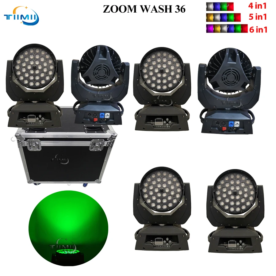 

No Tax Led Zoom Wash 36x12w Rgbw 4in1 Moving Head Light Flightcase Lyre Wash Zoom 36x18w Rgbwauv 6in1 Moving Head Wash