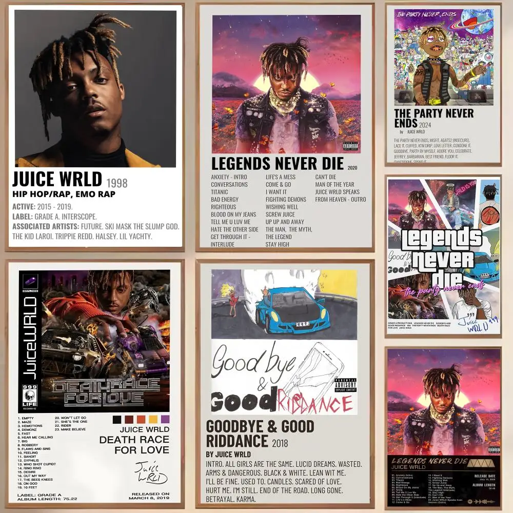 

Poster Holiday Gifts Decoration Designed For Home Restaurant Office Space Wall Art Rapper J-Juice W-Wrld Music