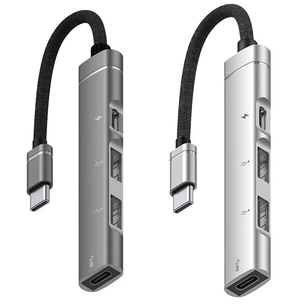

4 in 1 Docking Station Data Transfer Expander Type-C HUB USB Splitter PD Charging