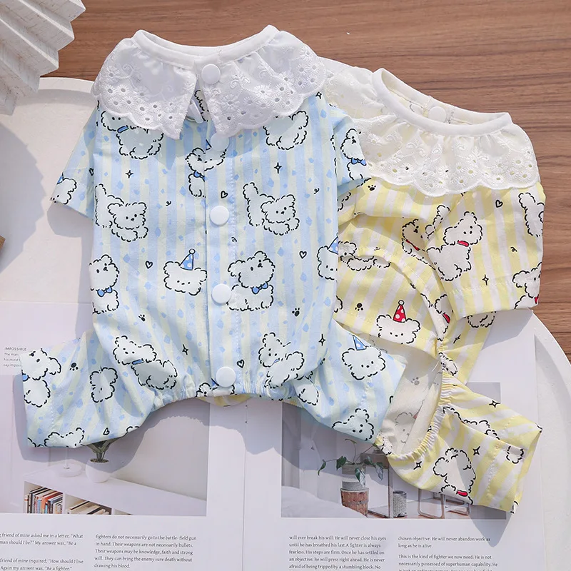 

Sweet Dog Clothes Spring Summer Animal Pattern Jumpsuit Onesie For Small Medium Dogs Dachshund Shih Tzu Puppy Overalls Pajamas