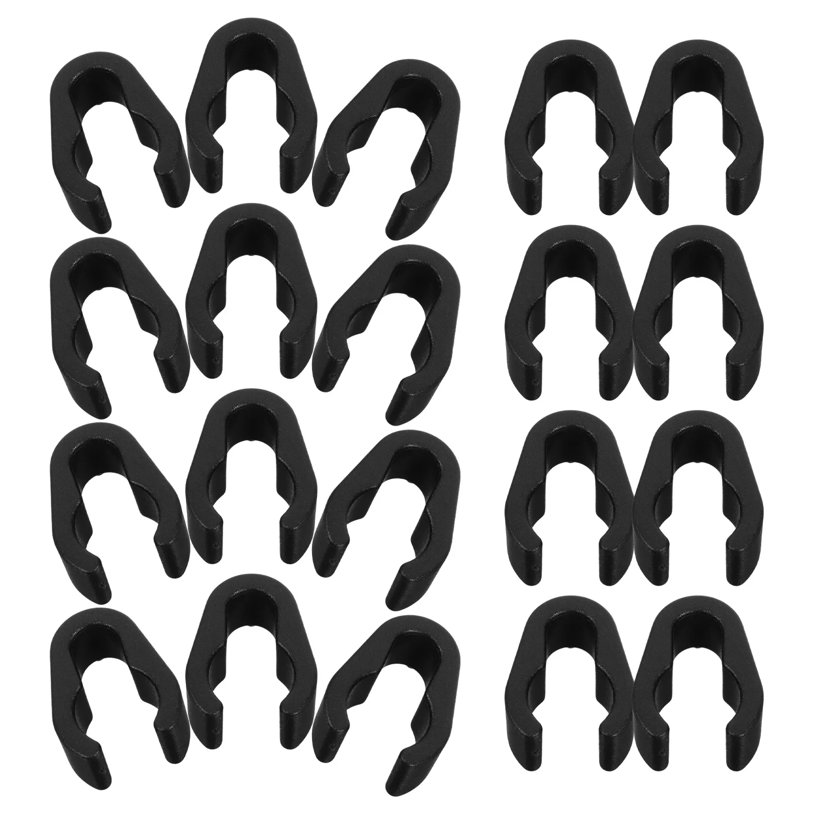 20 clip per cavi per microfono, supporti flessibili in plastica per supporto per microfono, gestione dei cavi, supporto in plastica per clip per cavo per microfono
