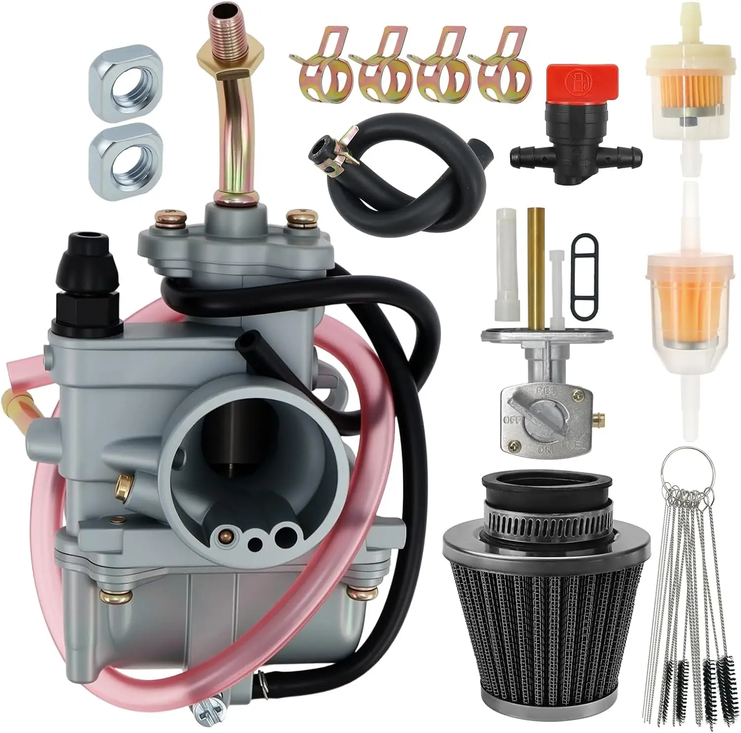TTR90 Carburetor Fit For Yamaha 2000-2003, 2003-2007 TTR90E TTR90EV TTR90EW, Replace 5HN-14101-01-00 With Fuel Valve Petcock