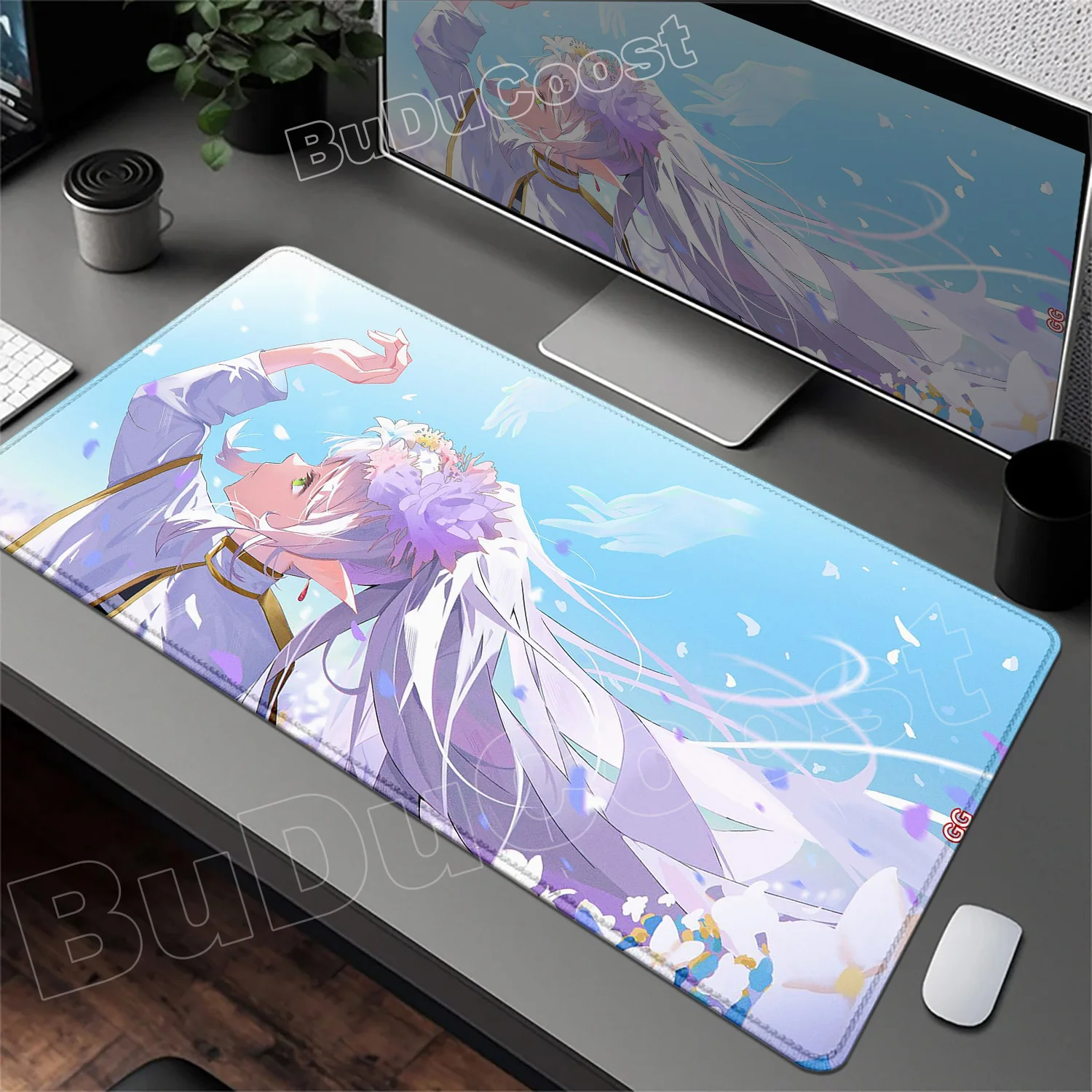 HD New Kawaii Girl Frieren At The Funeral Mouse Pad XXL 800x400mm Mausepad Large Laptop Gaming PC MousePad Rubber Anime Desk Mat