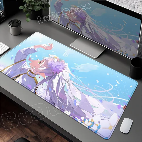 Imagen 2 del producto HD nuevo Kawaii Girl Frieren en el funerario alfombrilla de ratón XXL 800x400mm Mausepad grande ordenador portátil Gaming PC alfombrilla de ratón goma Anime escritorio Mat