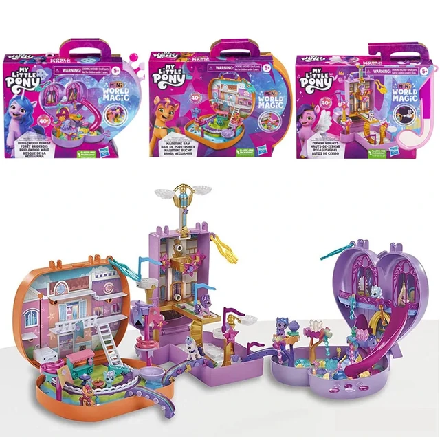 Hasbro My Little Pony Mini World Magic Miniature Kids Play House Toy Figure  Bridlewood Forest Zephyr Heights Compact Creation