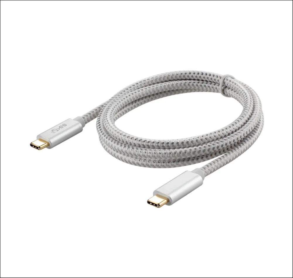 USB C 3.1 ประเภท - C ถึง USB C 3.1 ประเภท - C สายไนลอนไนลอน Fast Charger สำหรับ MacBook pro, HTC 10, LG G5 V20, Nintendo Swith