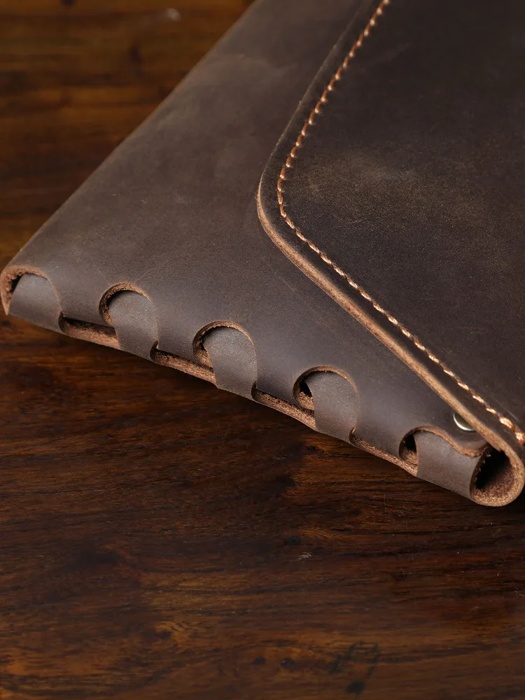 

Ретро кошелек ручной работы, большая сумка для мобильного телефона Capaci, мужской клатч, простой дизайн, кожаные товары